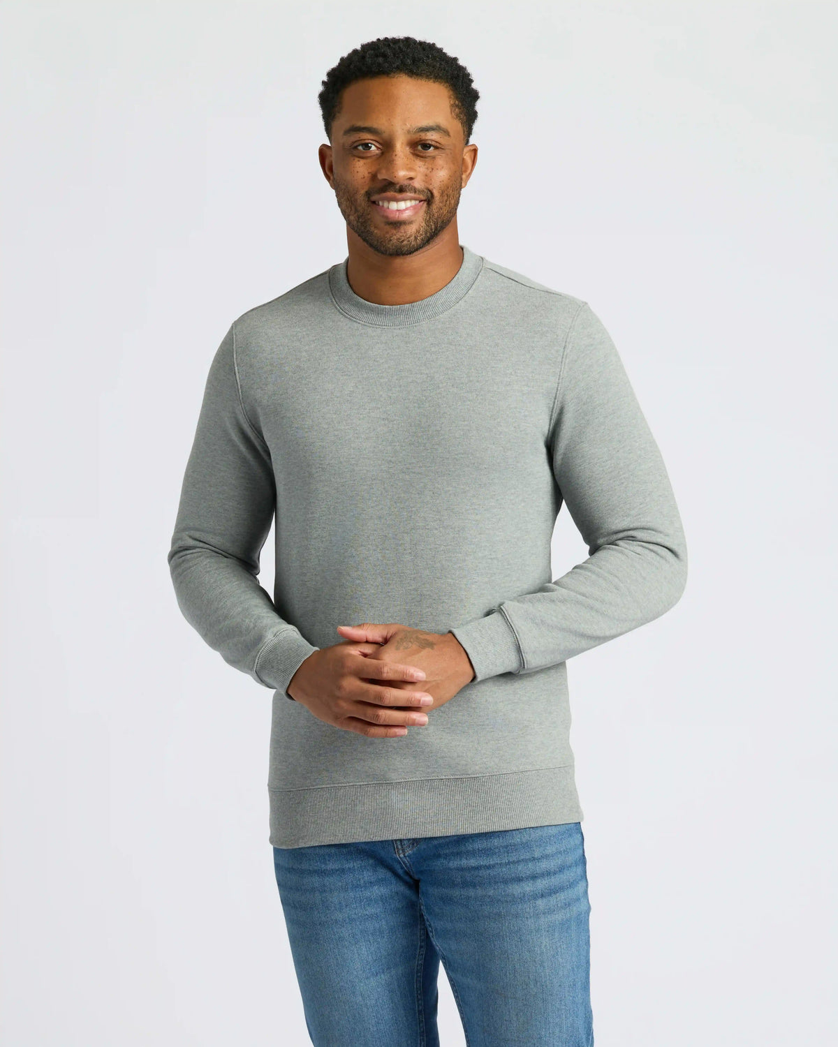 Medium Heather Gray Pullover Fleece Crew & Jogger 2-Pack